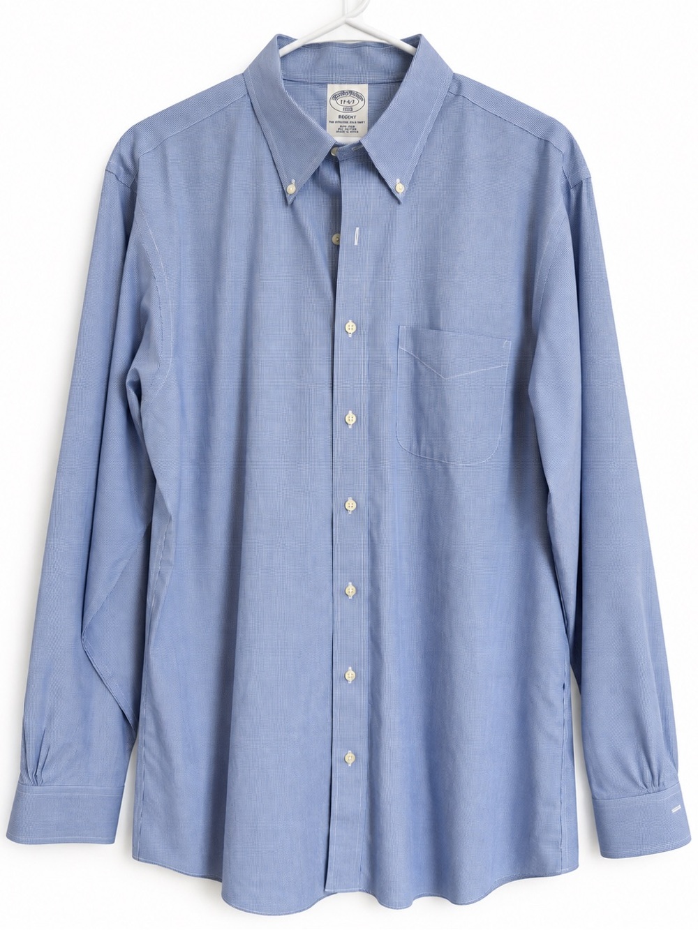 Brooks Brothers Light Blue Button-Down Oxford Shirt 17 6/7 Regent Non-Iron